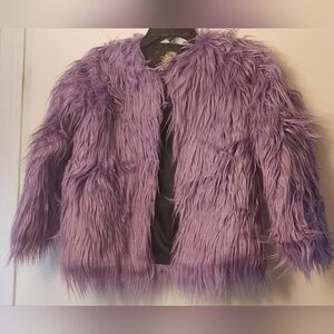 Purple Furry Shag Jacket